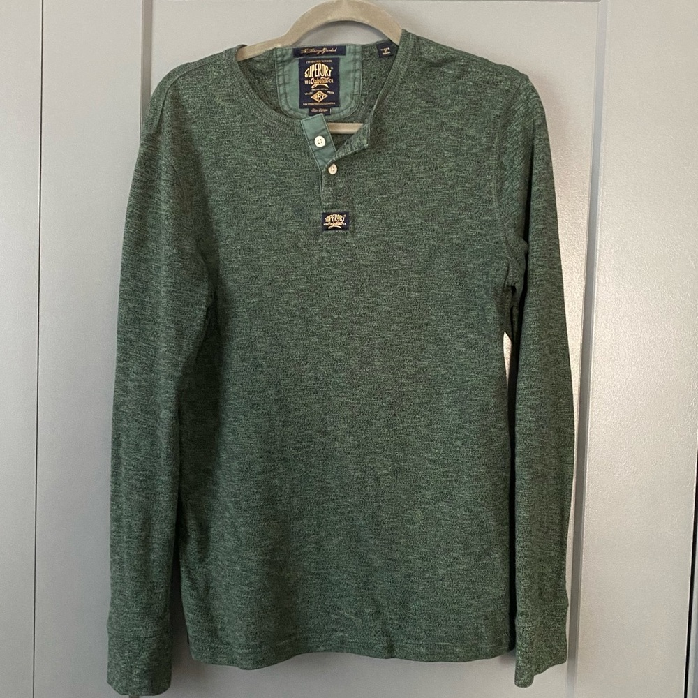 Green Superdry Henley shirt